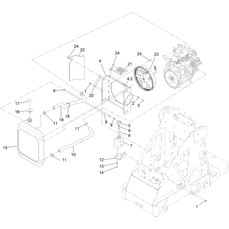 Radiator and Fan Assembly