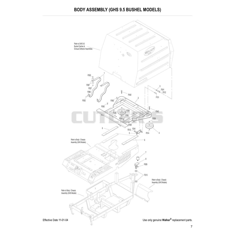 Body Assembly GHS 9.5 Bushel Models