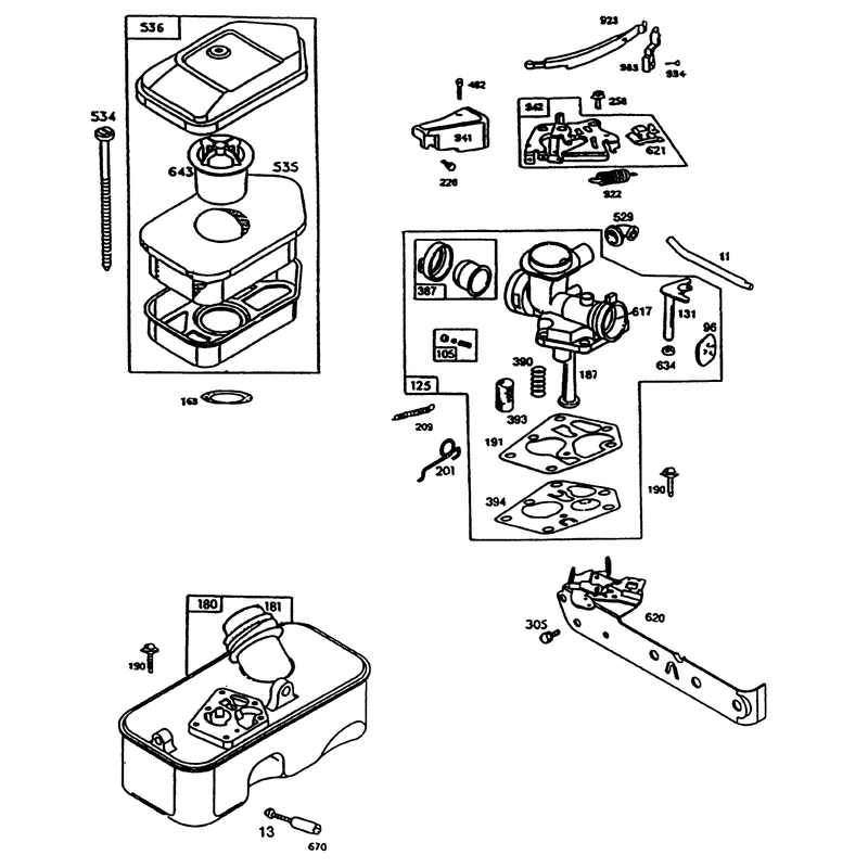 Engine Briggs and Stratton Model 95902-3148-01