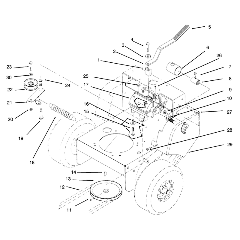 Transmission Idler Drive Pulleys and Drive Belt