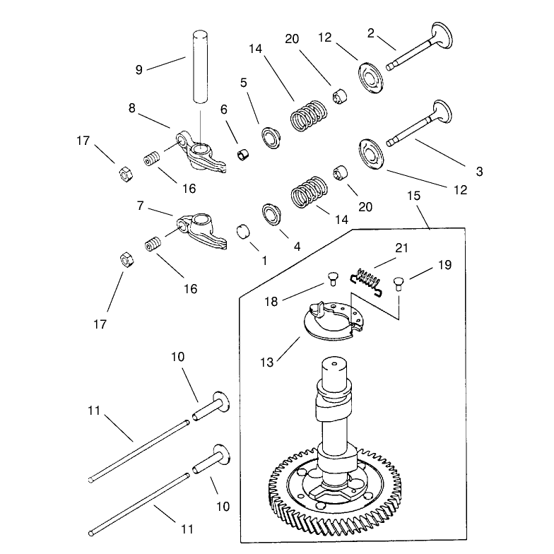 ValveCamshaft Assembly Kawasaki FC420V-ES15