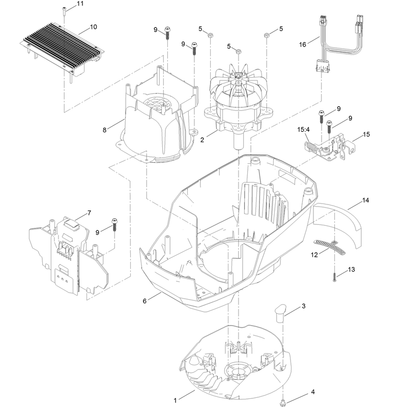 Motor Module Assembly No 140-3795 Lower Shroud Assembly