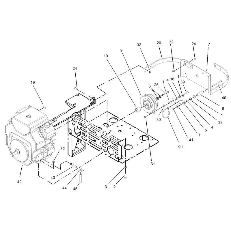 Engine and Clutch Assembly