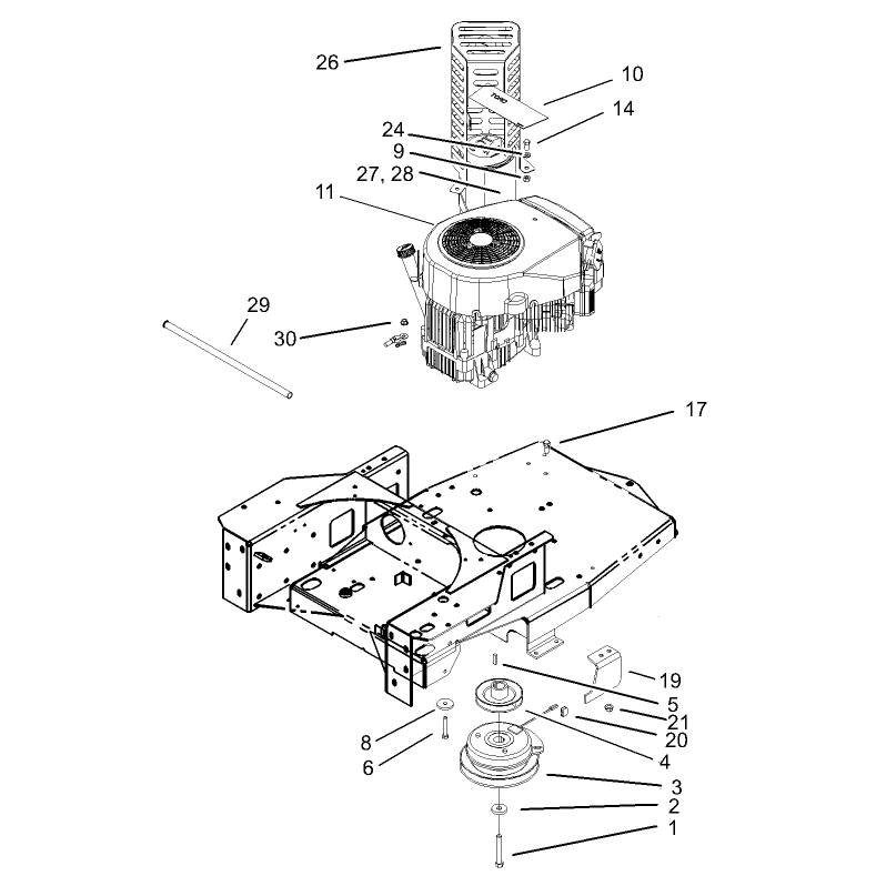 Engine and Clutch Assembly