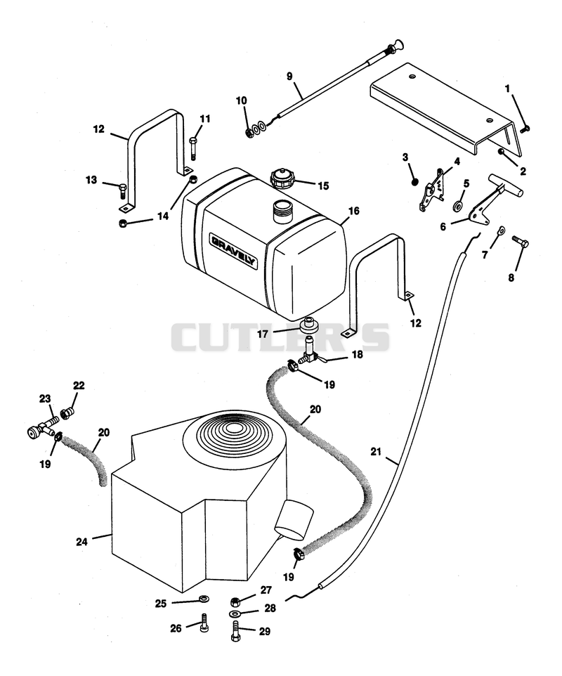 Fuel And Exhaust System - 16 H.P. Units