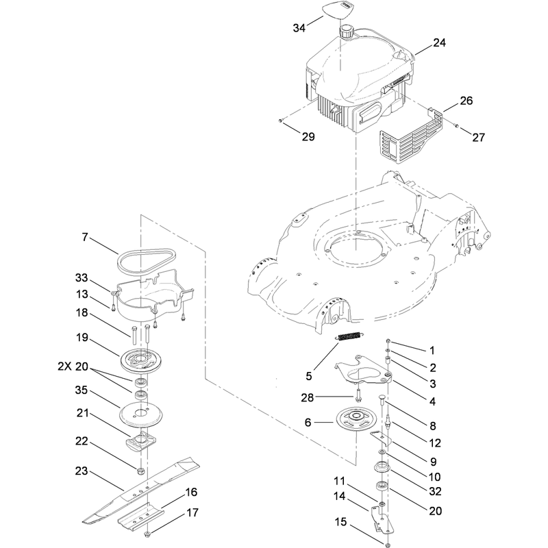 Engine and Blade Assembly