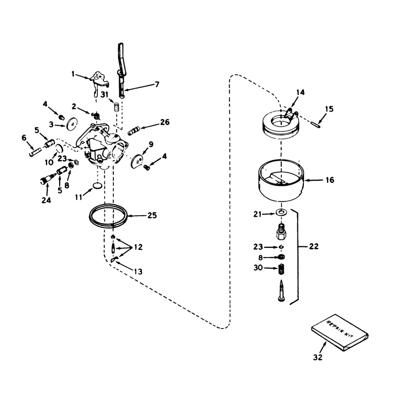 Carburetor No. 631920 (7 H.p. Snowthrower Model No. 38050)