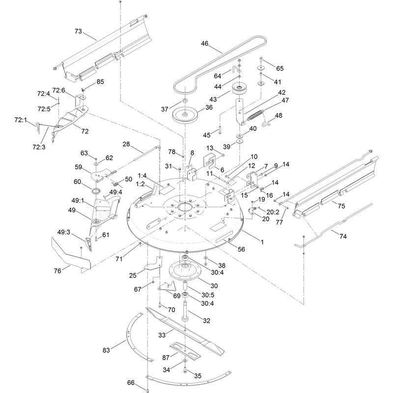 32 Inch Deck Assembly