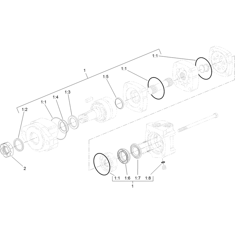 Hydraulic Motor Assembly No 98-8280