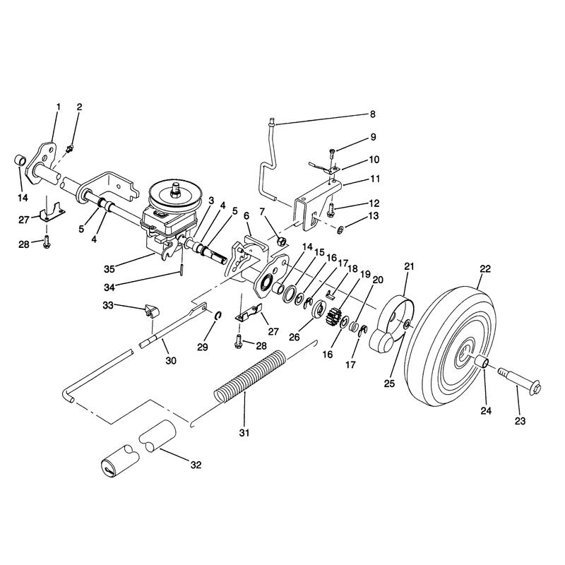 Sp Rear Axle Assembly Model No 20905 Only