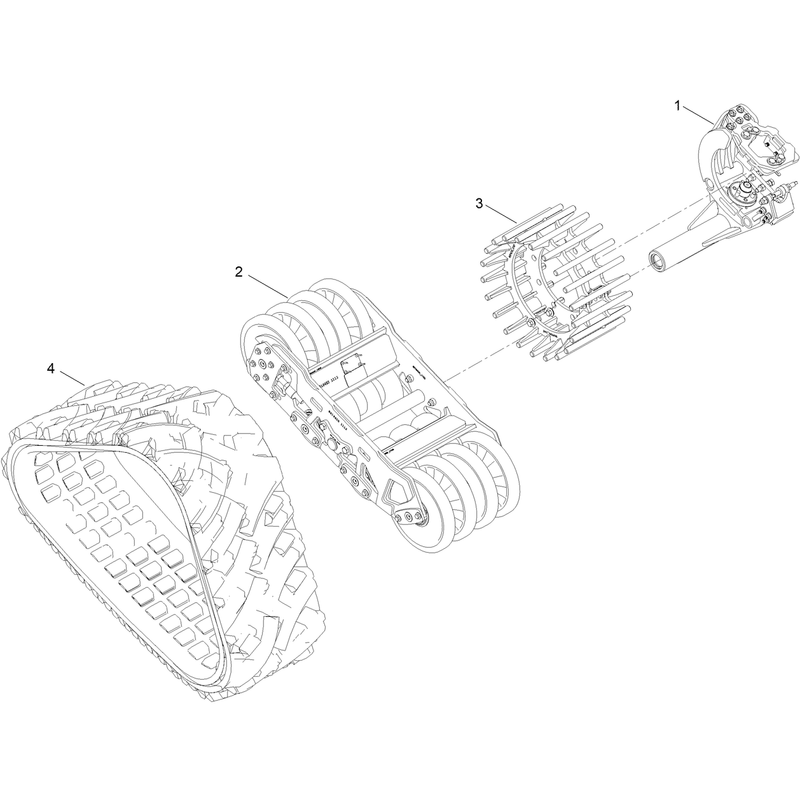 Front Left and Rear Right Track Assembly