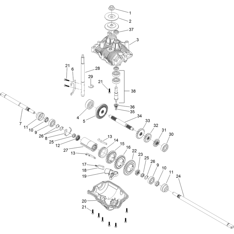 Transmission Assembly No 125-1090