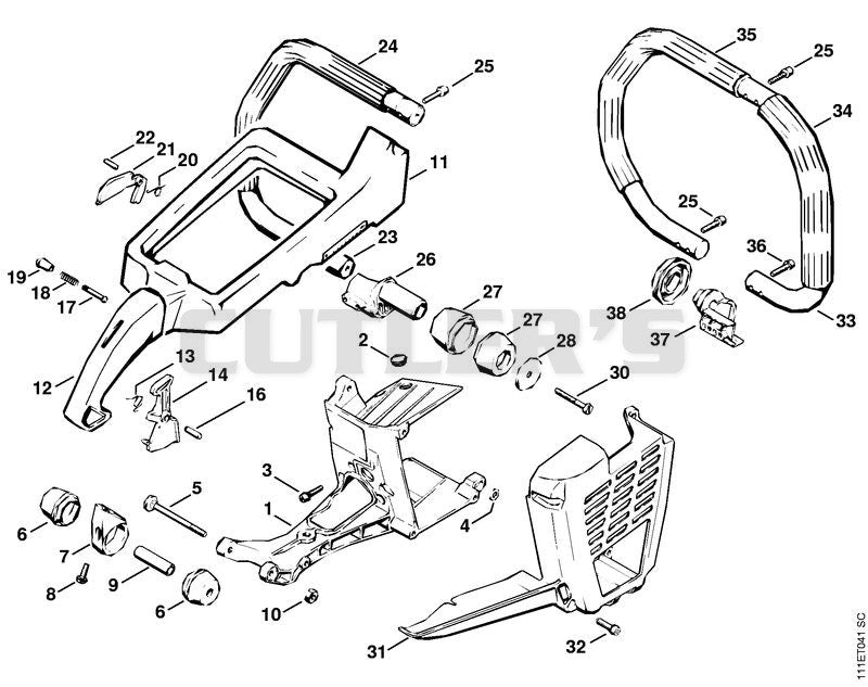 Shroud, Handle frame