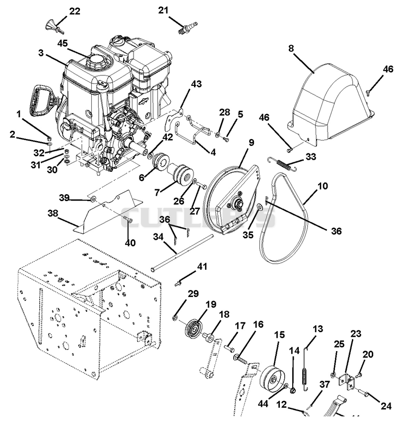 Engine And Belt Drive
