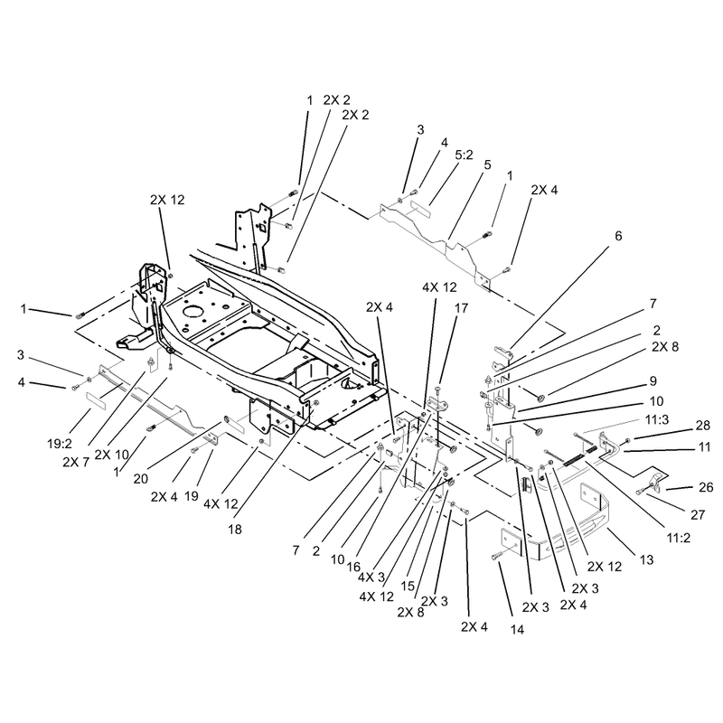 Bumper and Hood Support Assembly