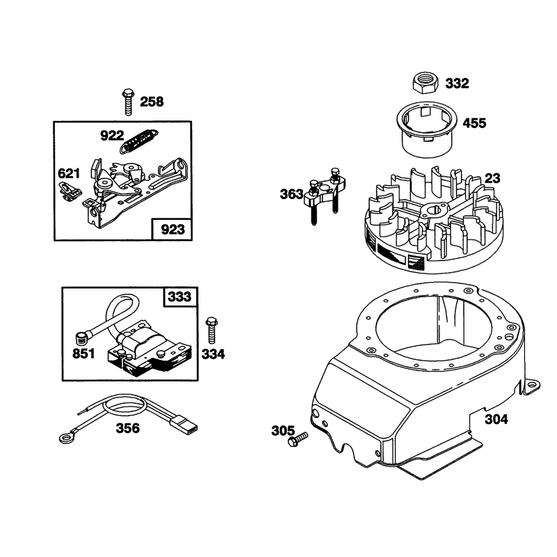 Engine Briggs and Stratton Model 122702-3188-01