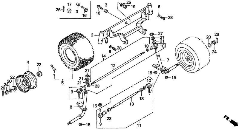 FRONT AXLE@FRONT WHEEL