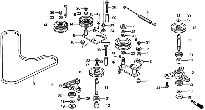 13H     CUTTER PULLEY