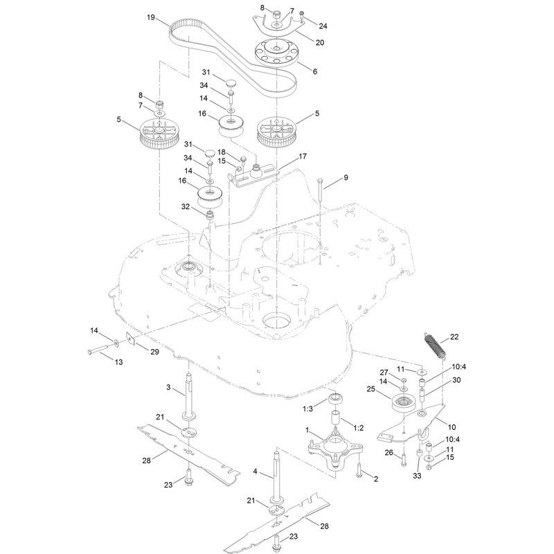 Blade and Spindle Assembly