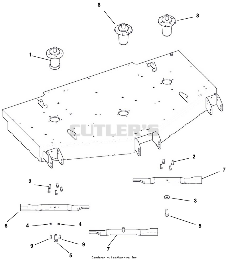 Spindles And Mower Blades