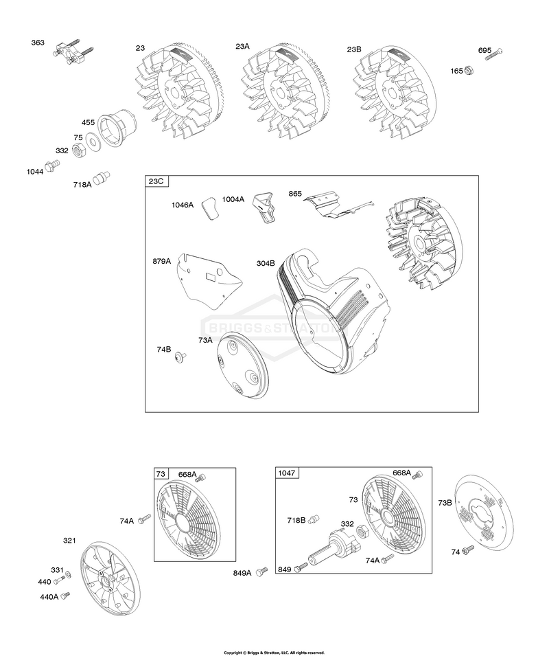 Flywheel, Starter Kit, Rotating Screens
