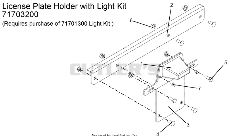 License Plate Holder With Light Kit