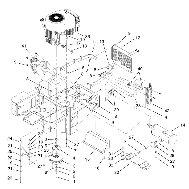 Engine and Clutch Assembly