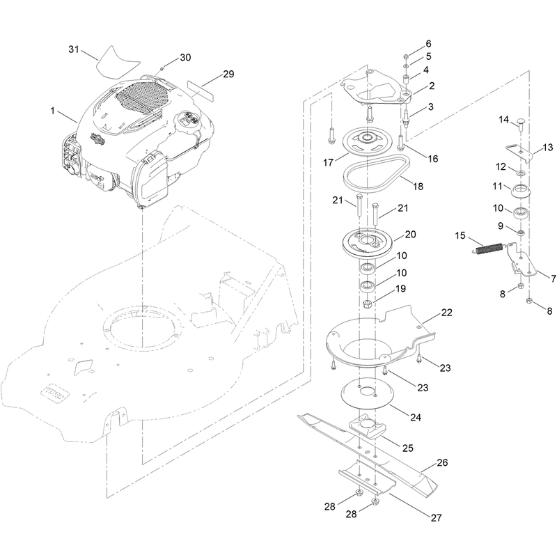 Engine and Blade Assembly