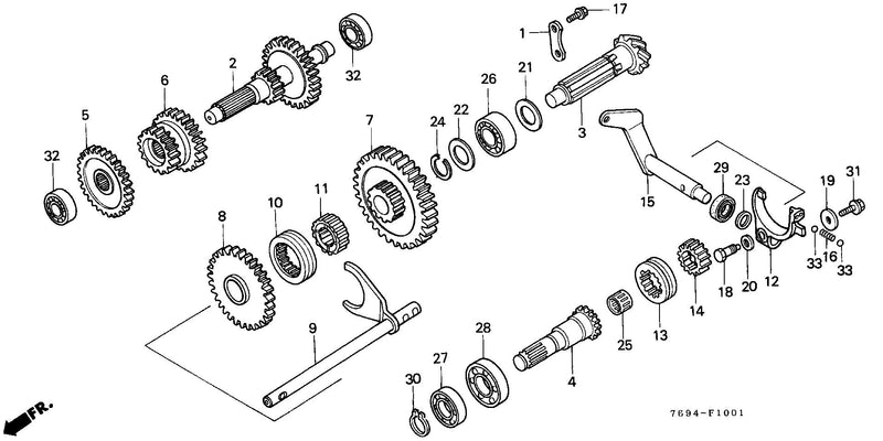 4WD     LOWER COUNTERSHAFT