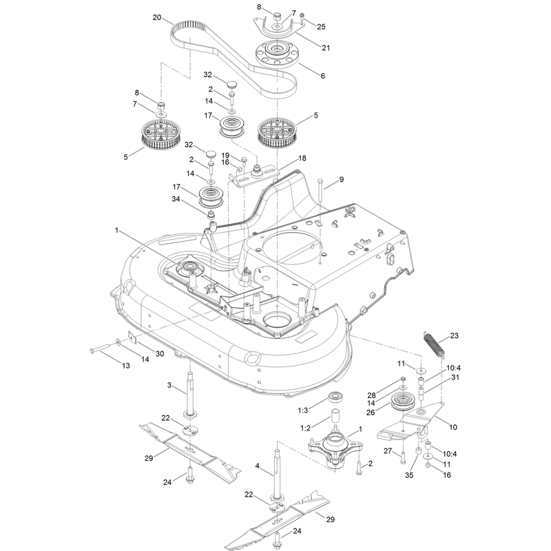 Spindle and Blade Assembly