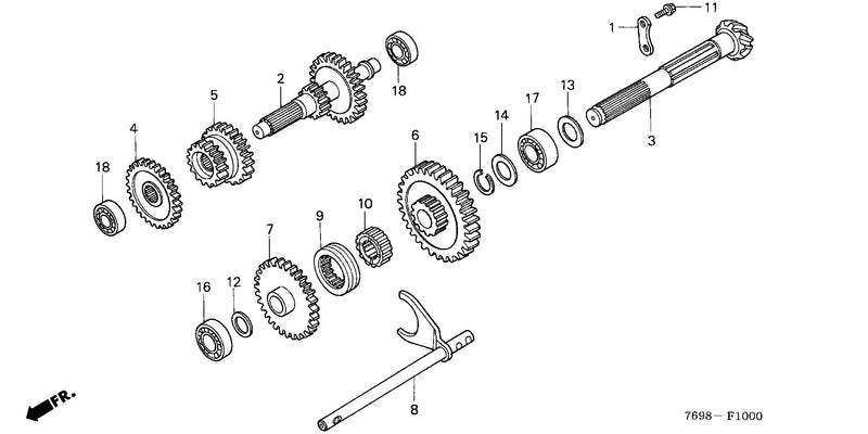 2WD     LOWER COUNTERSHAFT