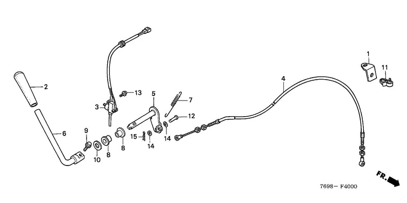 FRONT P.T.O. CLUTCH LEVER