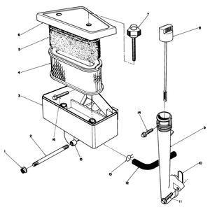 Air Cleaner and Oil Fill Tube Assembly Model No Vmh7