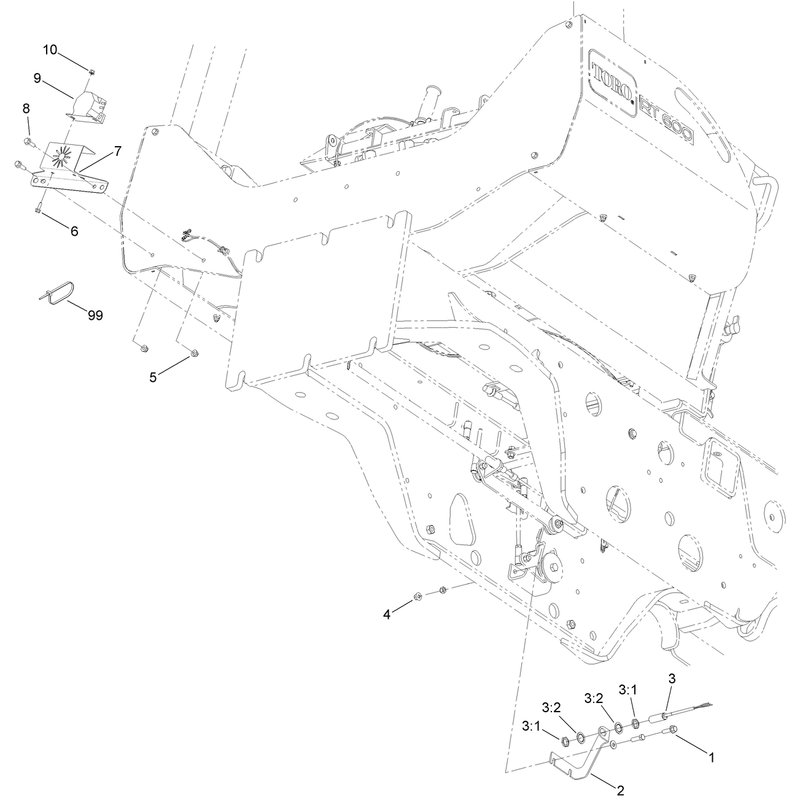 Back-Up Alarm and Proximity Switch Assembly