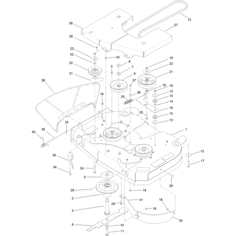36 Inch Deck Assembly