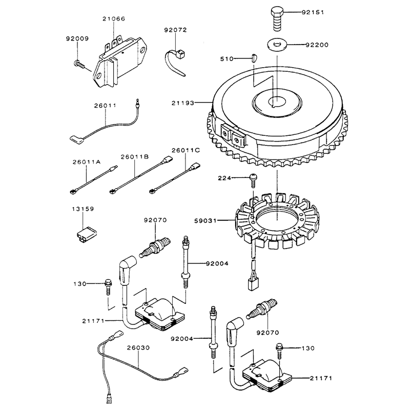 Electric Equipment Assembly Kawasaki FH500V-ES10