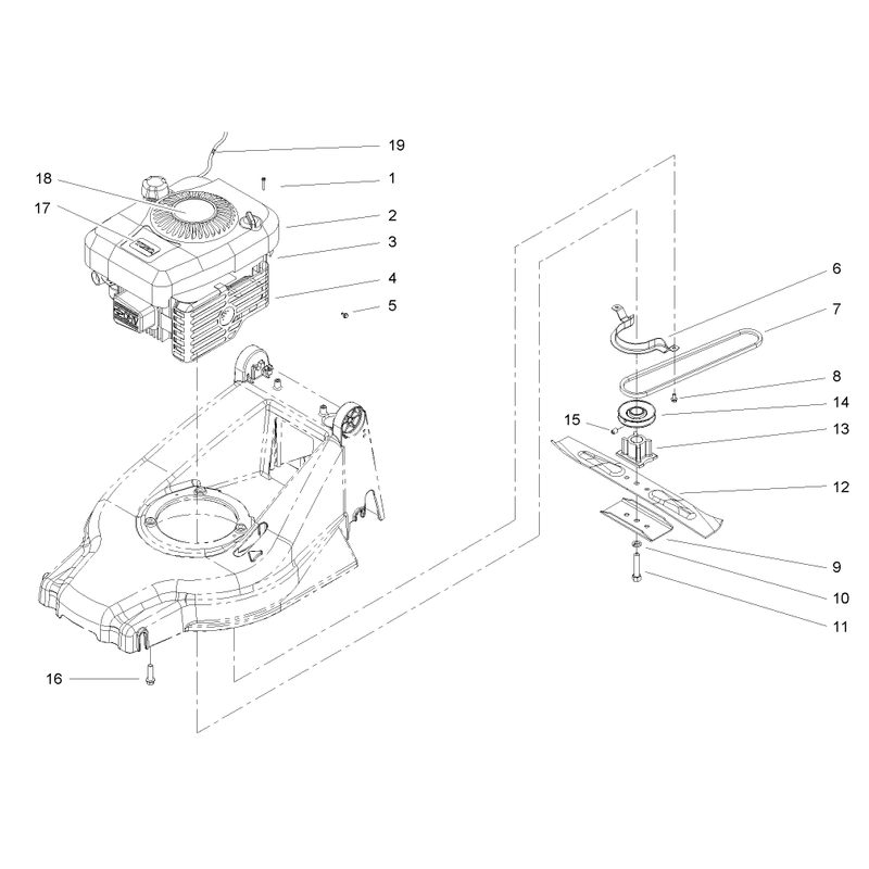 Engine and Blade Assembly
