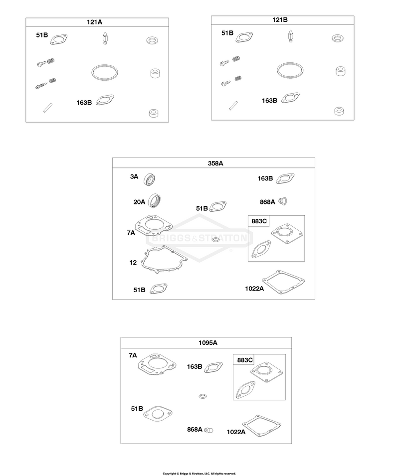 Carburetor Overhaul Kits, Engine/Valve Gasket Sets