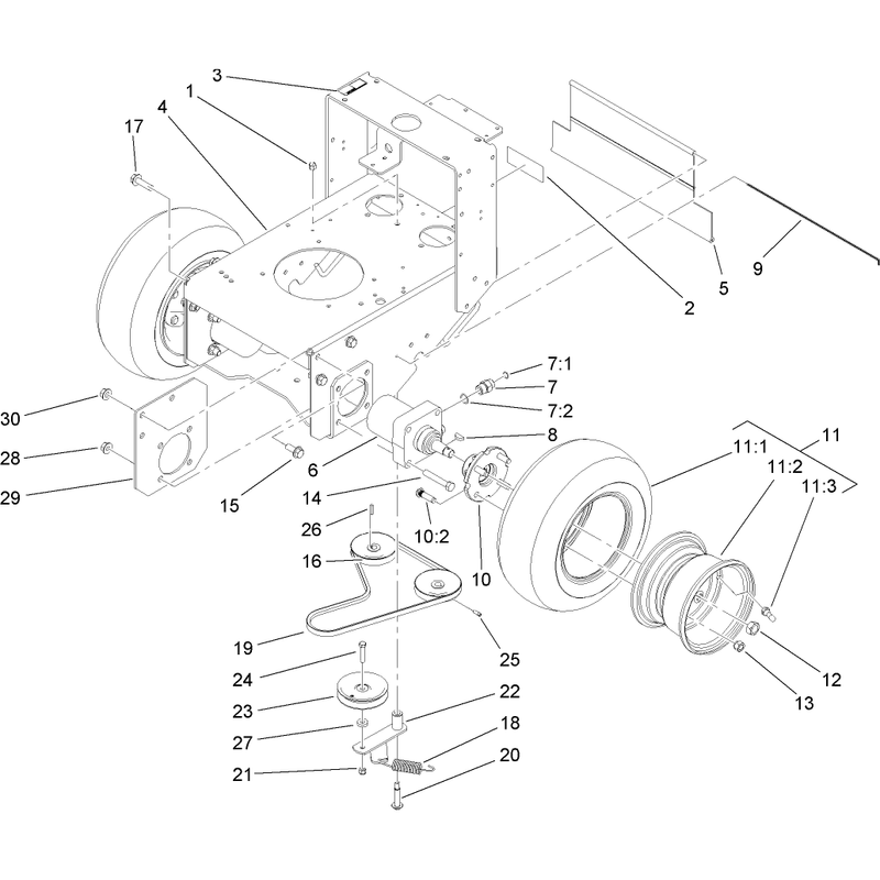 Pump Drive and Wheel Assembly