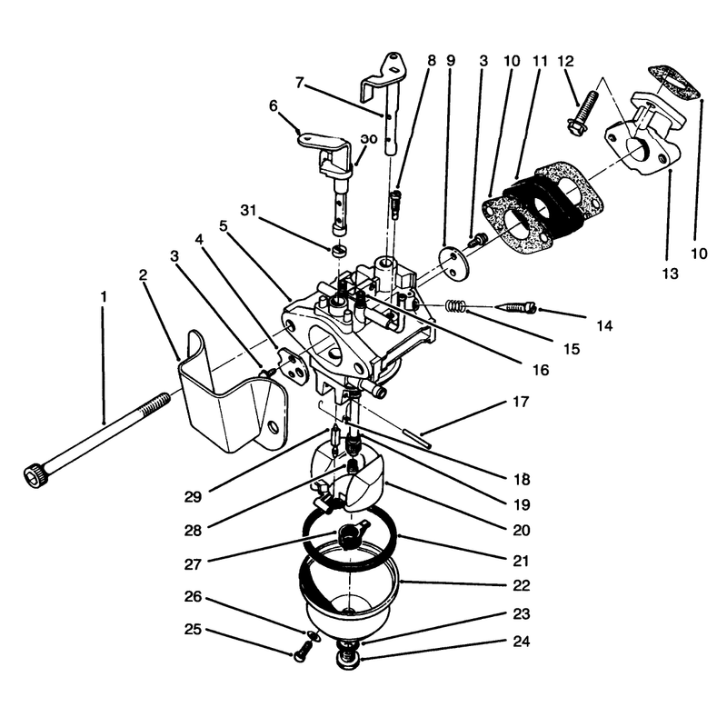 Carburetor Assembly (engine Model 47ps5-5)