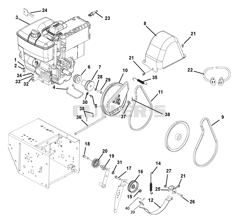 Engine And Belt Drive