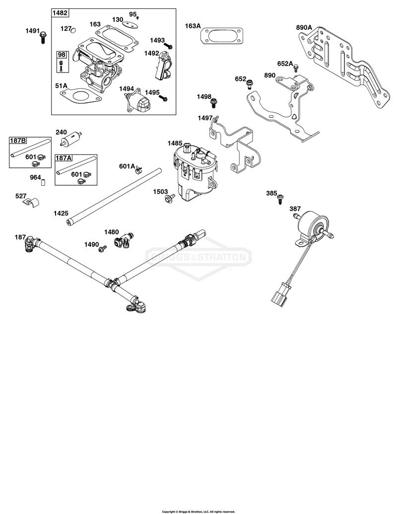 Throttle Body and Fuel Supply Group