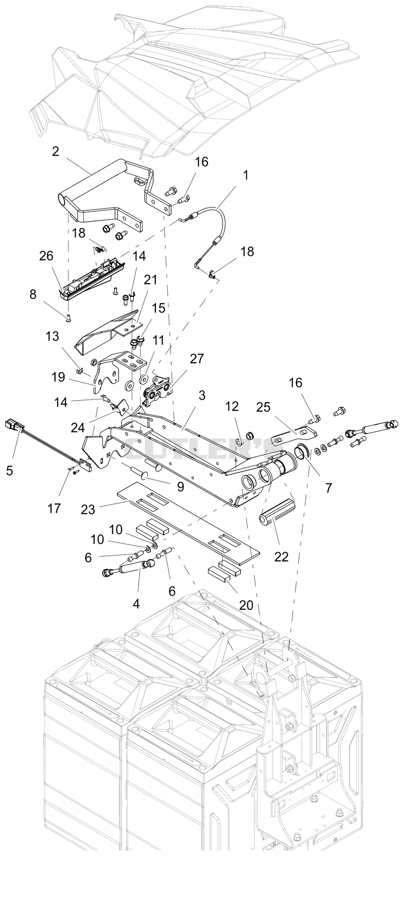 Battery Hold Down and Latch Assembly (Continued)