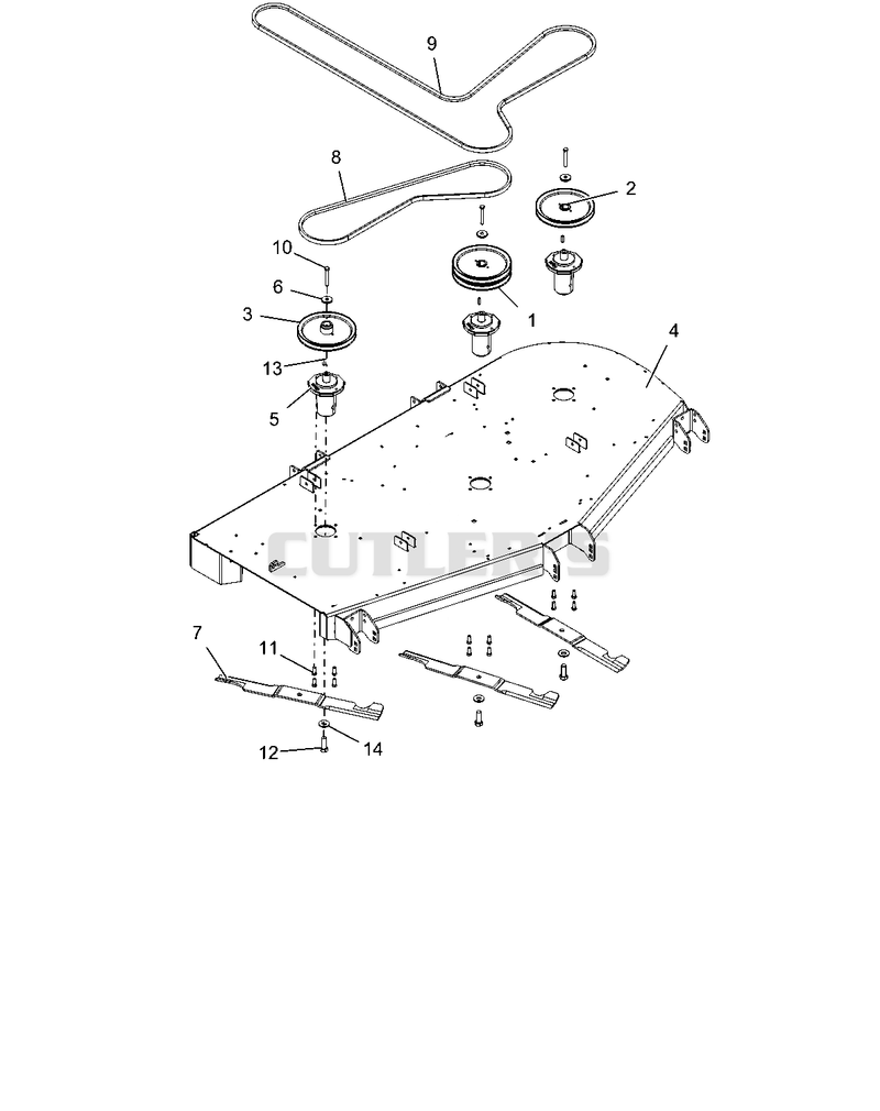 Deck, Belt, Blades And Spindles - 72"