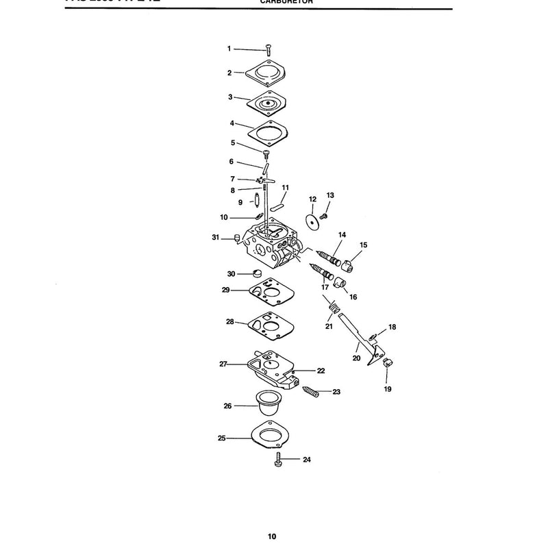 12520013311 1 Carburetor C1U-K52 Includes The Following Items