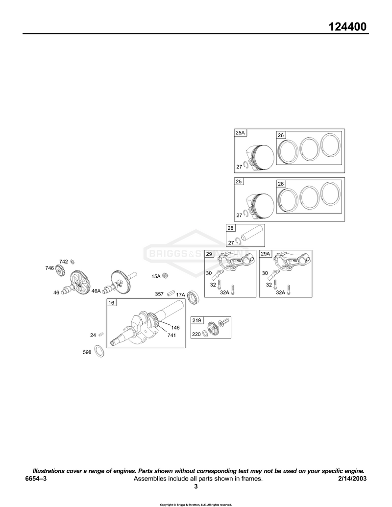 Cam, Crankshaft, Piston Group