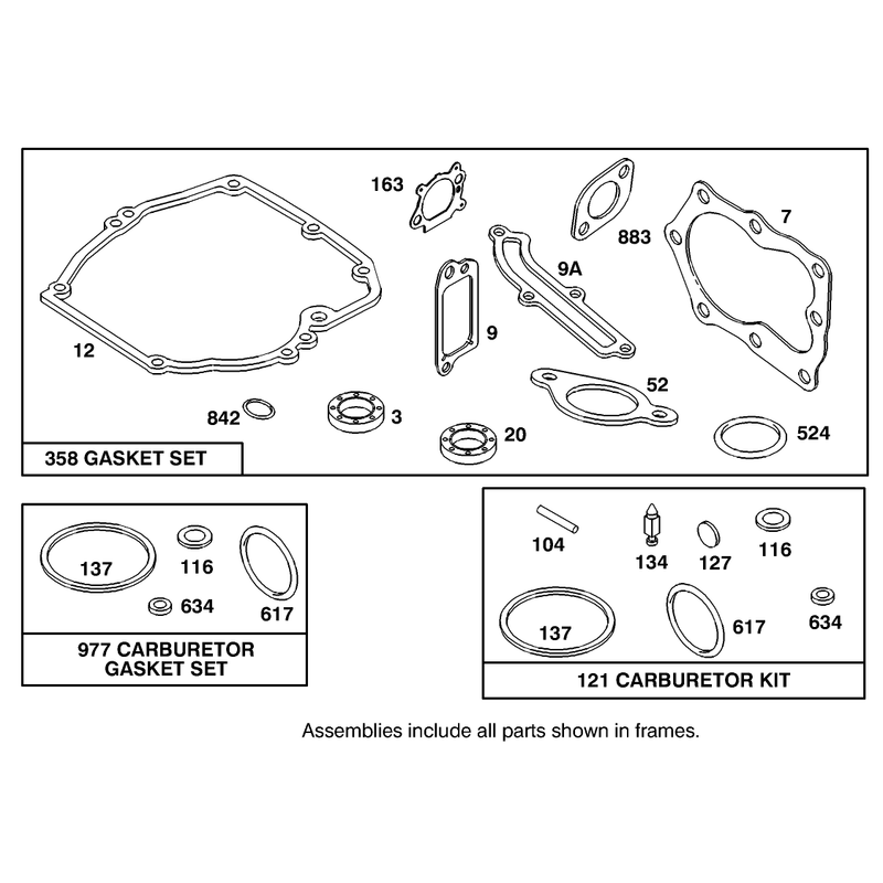 Gasket Assembly Briggs and Stratton 127802-0640-01