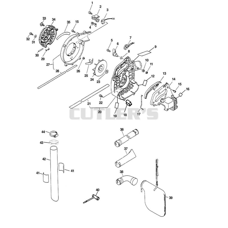 FAN, FAN CASES, ENGINE COVER, TUBES, TOOL