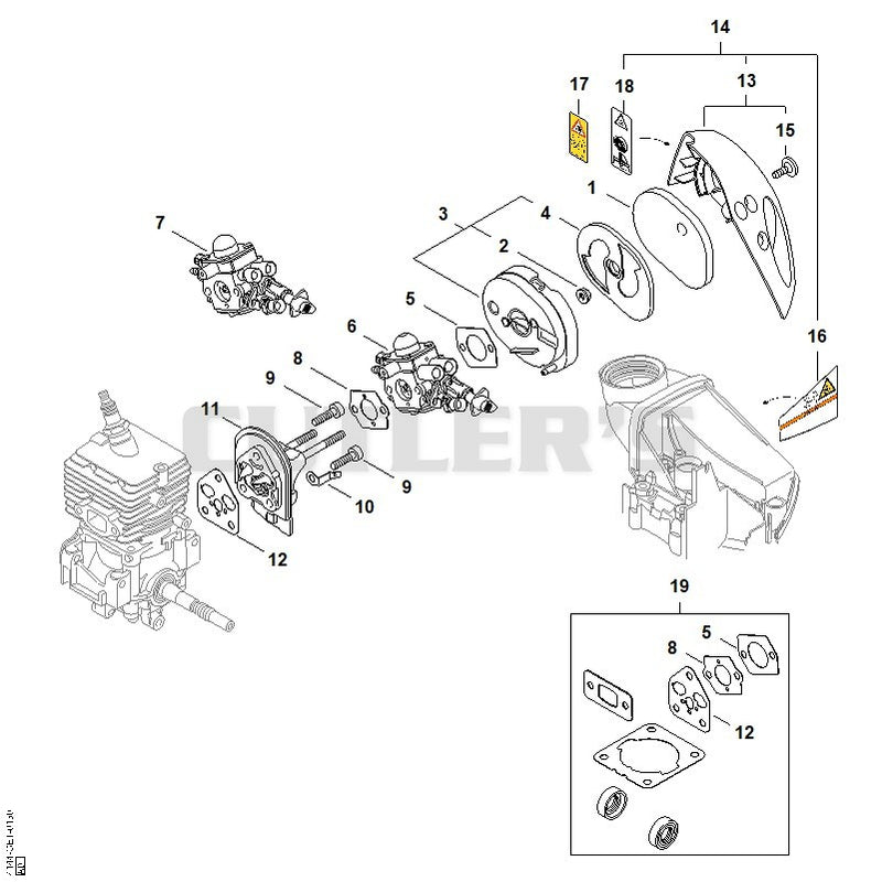 Air filter, Spacer flange