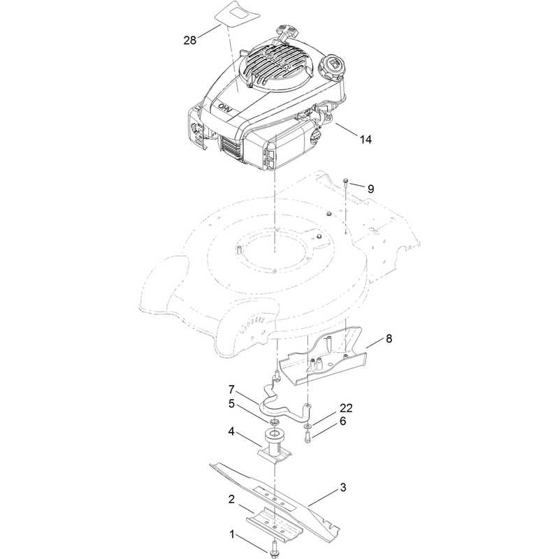 Engine and Blade Assembly